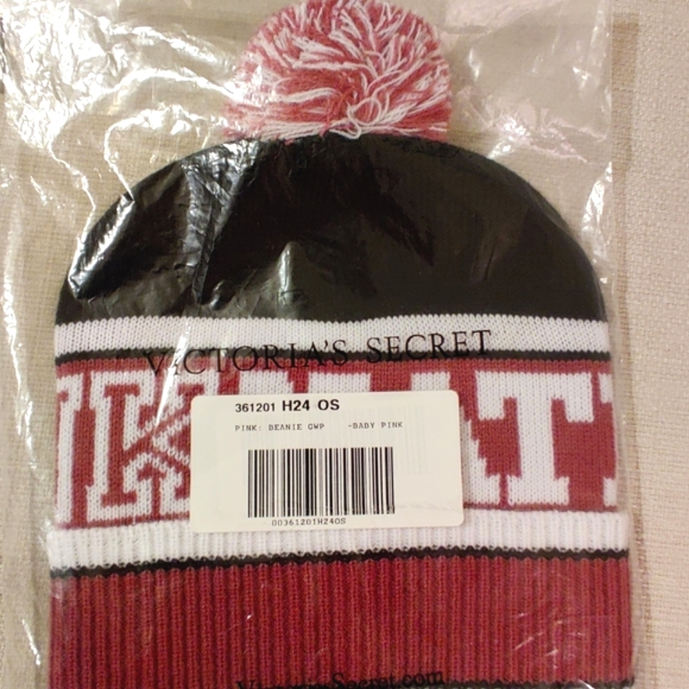 Victoria's Secret PINK Nation Logo Beanie Hat Cap